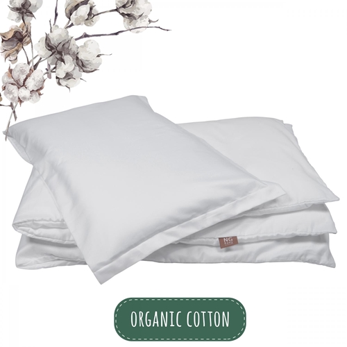 Påslakan Vagn/Vagga Vit Organic Cotton