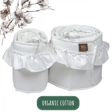Spjälskydd Bedside Crib Volang Vit Organic Cotton