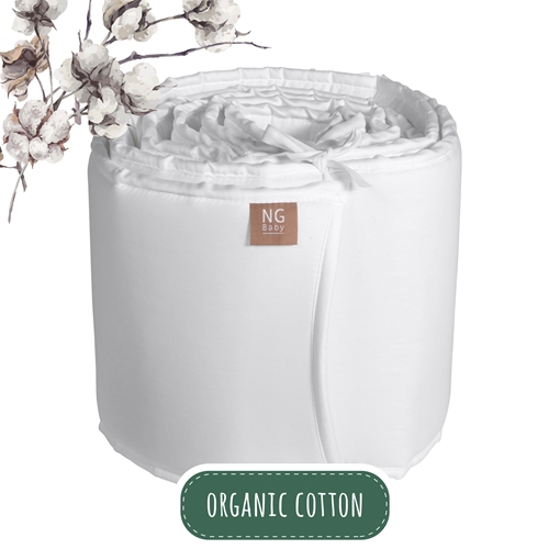 Spjälskydd Vagga Vit Organic Cotton