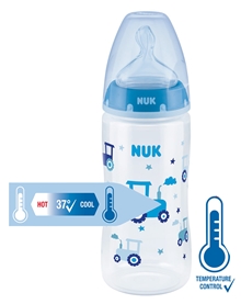 NUK First Choice+ Nappflaska 300 ml Blå